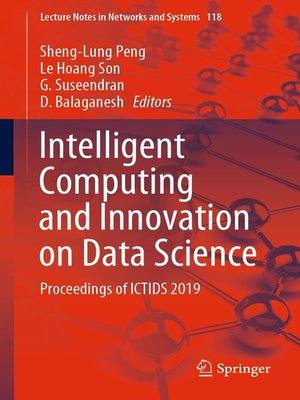 cover image of Intelligent Computing and Innovation on Data Science